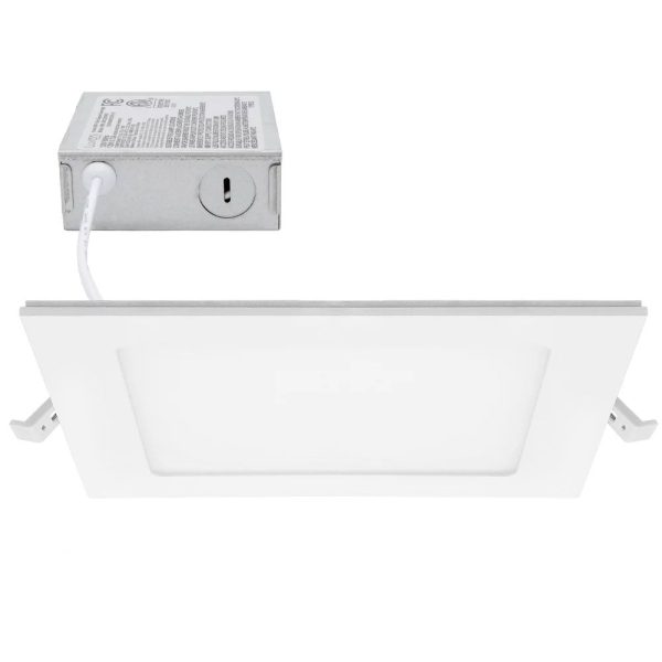 GreenLux 6-in 14w LED Square Slim Downlight 3000K Warm White 120v Dimmable Discount