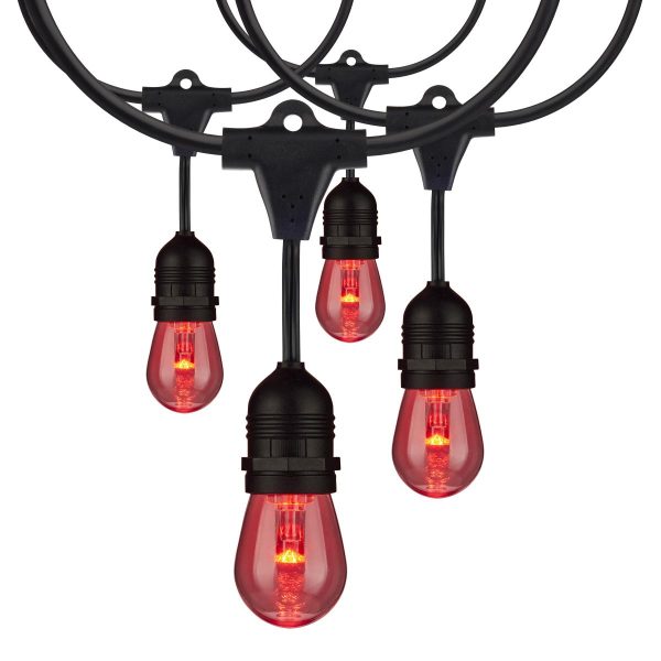24-ft LED String Light 12-S14 lamps 120v RGBW with Infrared Remote Sale - Image 3